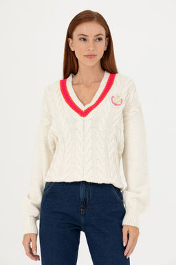 Женский кремовый свитер - U.s. polo assn фото 17