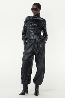 FAUX LEATHER PEPLUM JACKET - THE ITEM ZARA WOMAN фото 11