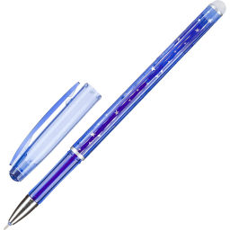 Ручка гелевая со стираем чернилами Attache корп синий, линия 0.5 мм, синяя Ручка гелевая со стираем чернилами Attache корп синий, линия 0.5 мм, синяя