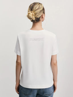 Футболка из хлопка с принтом / Zarina  фото 5