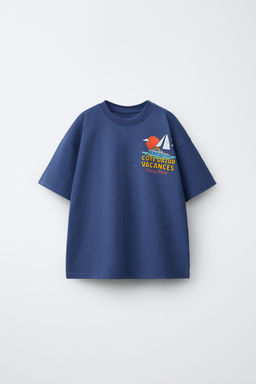 CAMISETA ESTAMPADO VELERO / Azul
