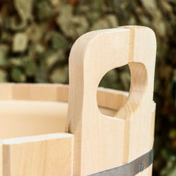 Шайка - таз для бани и сауны, 12 л, деревянная, пластиковая вставка, «Добропаровъ»