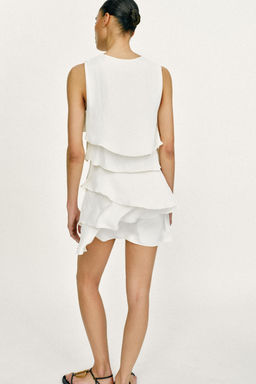 VESTIDO CORTO VOLANTES / Crudo - Zara фото 14