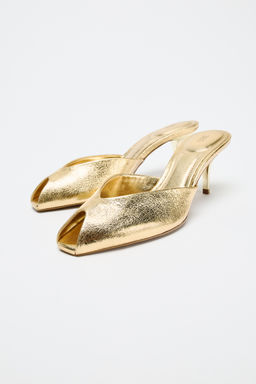 METALLIC EFFECT SANDALS - Zara фото 2