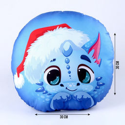 Подушка круглая Дракоша, синий - Mni mnu фото 2