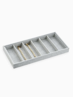 Подставка для украшений QF, 6 ячеек, 38?18.5?3.5 см, серая