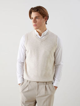 Standart Kal?p V Yaka Erkek Triko S?veter