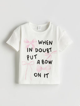 Kurdele Detayl? Penye K?z ?ocuk Ti??rt