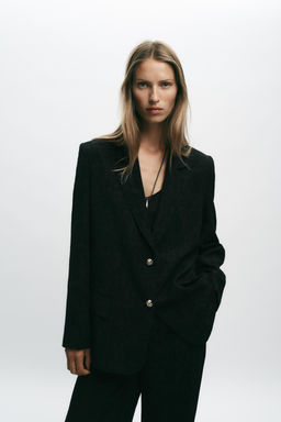 JACQUARD BLAZER WITH SHOULDER PADS - Zara фото 2