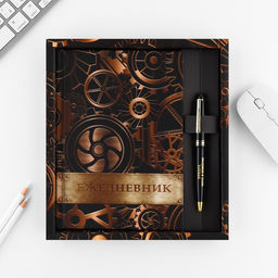 Набор ежедневник А5, 80 л в твердой обложке и ручка «Настоящий мужик №1»