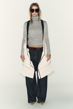 LONG RUBBERISED HOODED WINDPROOF ANORAK - Zara фото 8