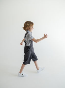 Комбинезон на лямках, тем.серый - Lesi kids фото 11