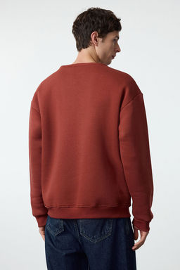 TRENDYOL MAN Siyah Oversize/Genis Kesim Pamuklu Basic Ici Polarl? Kal?n Sweatshirt TMNAW25SW00011 - Trendyolmilla фото 13