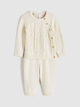 Bisiklet Yaka Erkek Bebek H?rka ve Pantolon 2li