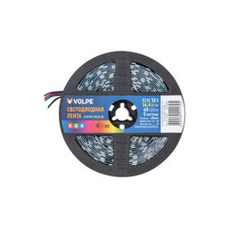 ULS-Q221 5050-60LED/m-10mm-IP20-DC12V-14,4W/m-5M-RGB Гибкая светодиодная лента на самоклеящейся основе. Катушка 5 м. в герметичной упаковке. RGB. ТМ Volpe.