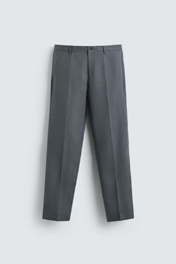 100% LINEN SUIT TROUSERS - Zara фото 5