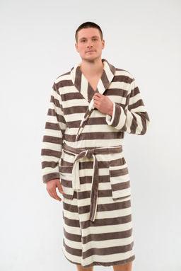 Халат мужской из ультрасофта Артур полосы - Амадэль фото 4