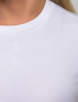 Футболка Vilatte из хлопка с эластаном белая  фото 3