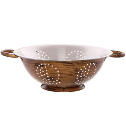 Дуршлаг из нержавеющей стали 3л 26см с 2-мя ручками цвет Антик