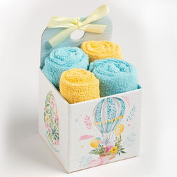 Набор декоративных махровых салфеток Этель Светлая пасха 30х30 см-4шт, хлопок, 340 г/м2  фото 14