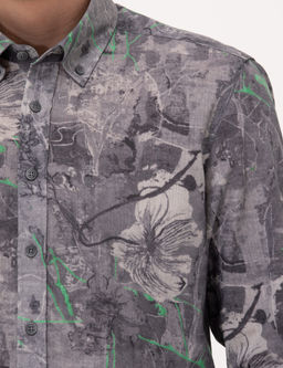 Gri Slim Fit Uzun Kollu G_mlek