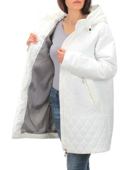 M8528 WHITE Куртка демисезонная женская (100 гр. синтепон) Maria - Фабричный китай фото 7