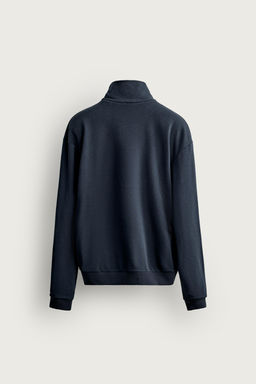 SUDADERA RELAXED FIT CREMALLERA CONTRASTE / Azul - Zara фото 8