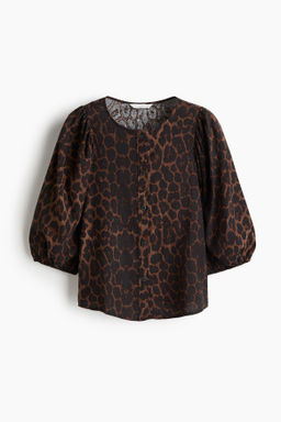 Blusa en mezcla de lino - H&m фото 2