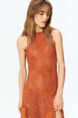 Vestido efecto crochet con volantes - H&m фото 3