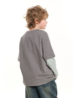 Лонгслив для мальчика с подзорным рукавом 22-0228 - Mini maxi фото 15