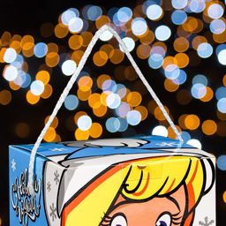 Цена за 4 шт. Коробка подарочная новогодняя «Снегурочка», для сладких подарков, 12×12×15.5 см