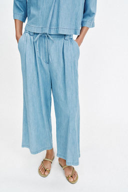 PANTAL?N FLUIDO CULOTTE / Azul - Zara фото 2