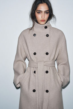 OVERSIZE HIGH-NECK COAT ZW COLLECTION LIMITED EDITION - Zara фото 2
