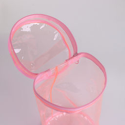 Косметичка на молнии для бассейна, с ручками, прозрачная/розовая - Simaland фото 3