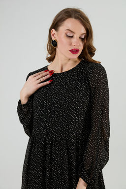 Платье NIKVA н801-10 чёрный в горошек  фото 6