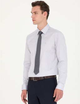 Gri Slim Fit Uzun Kollu Basic G_mlek
