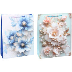 Пакет подарочный "Королевство цветов" 31*40*12 см