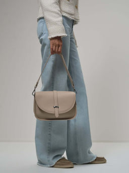 Кожаная сумка Suzy DBR 31110 бежевый жемчуг  фото 2