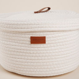 Корзина для хранения SL Home Бэлл, плетёная, ручной работы, малая, 252513.5 см, белая - Sima-land home фото 4