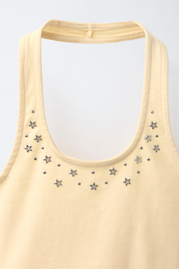 TOP HALTER ESTRELLAS / Amarillo - Zara фото 5