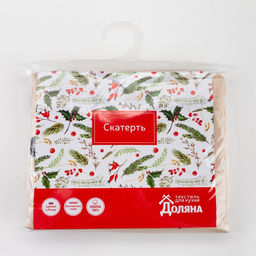 Скатерть новогодняя «Доляна» Merry Christmas, 146×110+/- 3 см, 100% хлопок, рогожка 164 г/м²