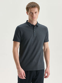 Hakim Yaka K?sa Kollu Erkek Dokulu Ti??rt