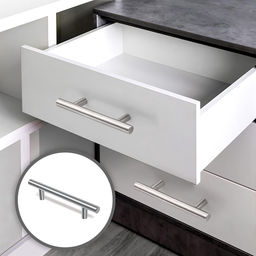 Цена за 4 шт. Ручка-рейлинг CAPPIO FRIDA, нержавеющая сталь, d=12 мм, м/о 96 мм, цвет матовый никель