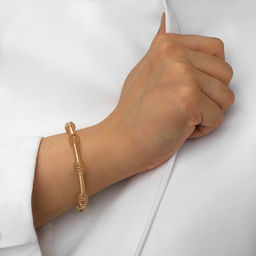 Набор 6 предметов: серьги 5 пар, 1 браслет Жемчужное солнце, белый в золоте - Qf фото 10