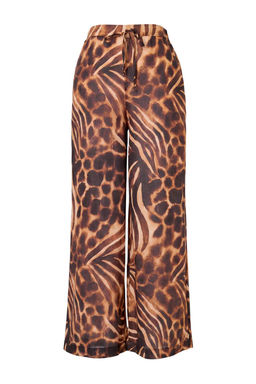 Leopar Desenli Dokuma Normal Bel 100% Pamuk Plaj Pantolon TBESS26PL00002 - Trendyolmilla фото 4