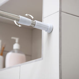 Карниз для ванной Доляна, телескопический, 110-200 см, стальной