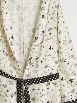 ?al Yaka Desenli Kad?n Sabahl?k