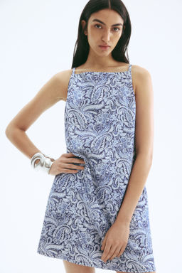 Vestido de tirantes en mezcla de lino - H&m фото 9