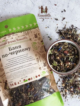 КамлёвЪ Черный чай крупнолистовой Баня почёрному, 50 г