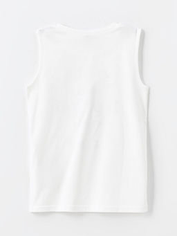 Bisiklet Yaka Bask?l? Erkek ?ocuk Atlet - Waikiki фото 2